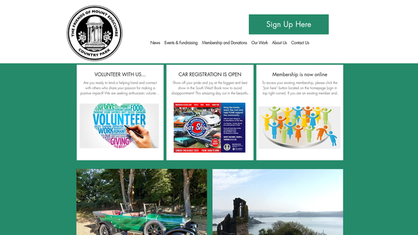 Screenshot of the The Friends Of Mount Edgcumbe Country Park website