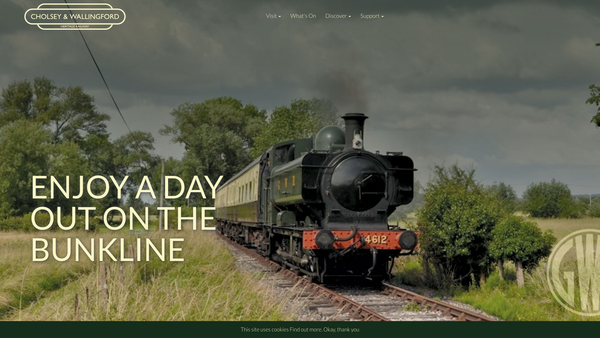 Screenshot of the Cholsey And Wallingford Railway Preservation Society website