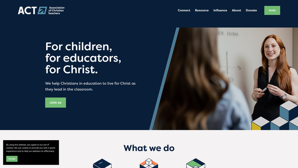 Screenshot of the Association Of Christian Teachers website