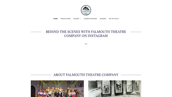 Screenshot of the Falmouth Theatre Company website