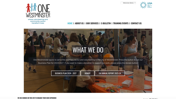 Screenshot of the One Westminster website