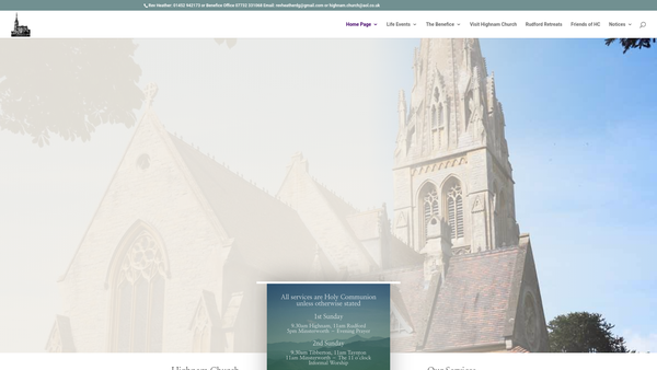 Screenshot of the The Friends Of Highnam Church website