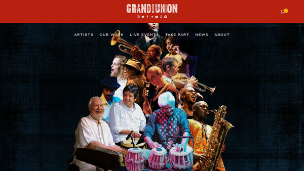 Screenshot of the The Grand Union Music Theatre Limited website