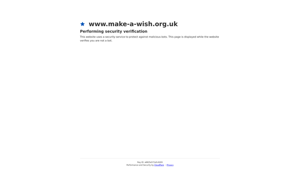 Screenshot of the Make-A-Wish Foundation UK website