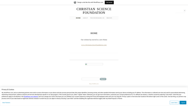 Screenshot of the Christian Science Foundation website