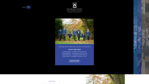 Screenshot of the Hoe Bridge School Limited website