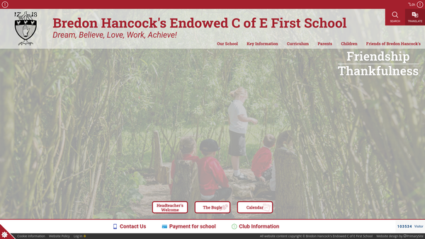 Screenshot of the The Friends Of Bredon Hancocks School website