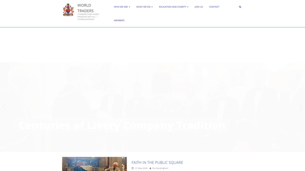 Screenshot of the The Worshipful Company Of World Traders Charitable Trust website