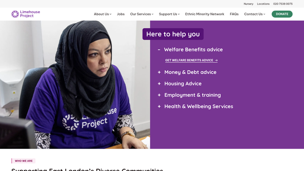 Screenshot of the Limehouse Project Ltd website