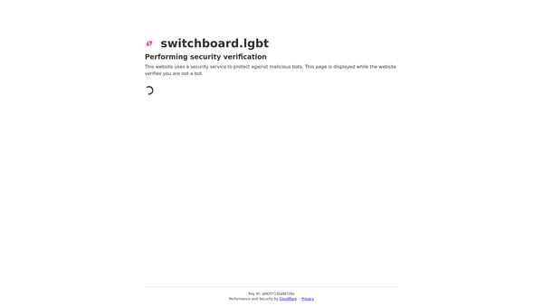 Screenshot of the Switchboard LGBT+ website