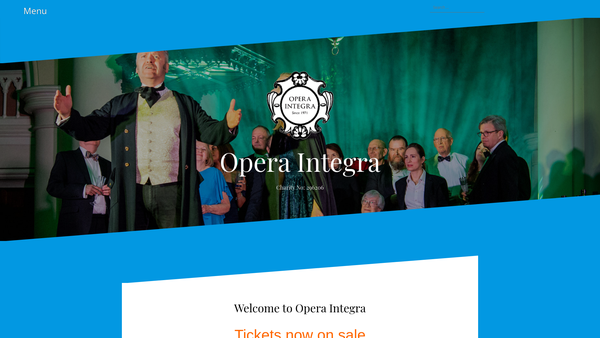 Screenshot of the Opera Integra website