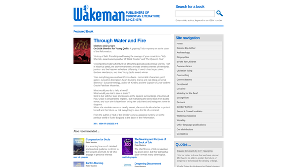 Screenshot of the The Wakeman Trust website