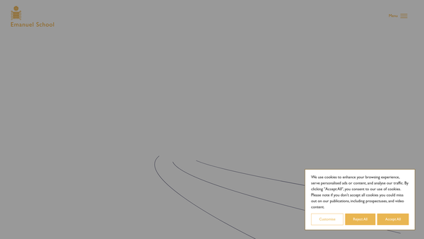 Screenshot of the Emanuel School General Charitable Trust website