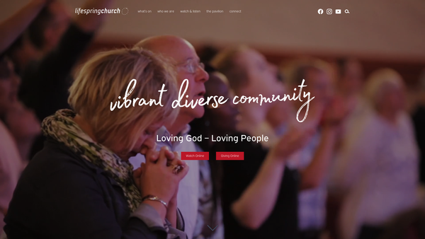 Screenshot of the Lifespring Trust website