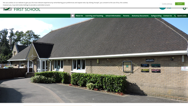 Screenshot of the Broadstone First School Association website