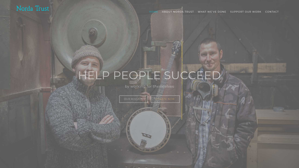 Screenshot of the The Norda Trust website