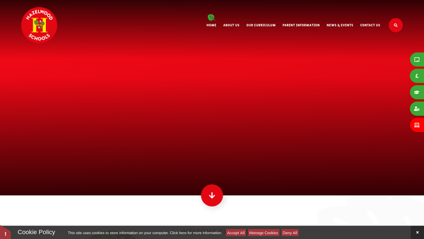 Screenshot of the Hazelwood Parents Staff Association website