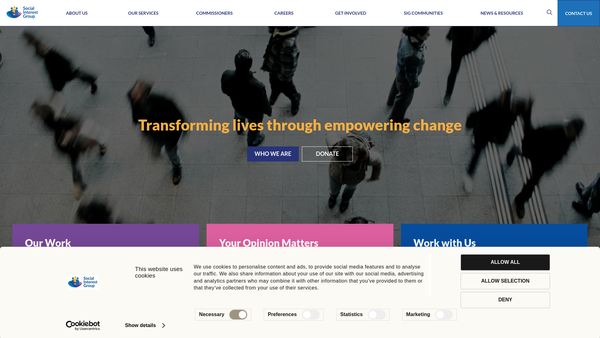Screenshot of the Equinox Care website