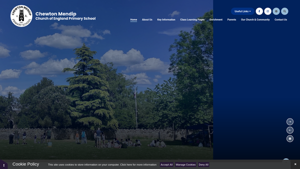 Screenshot of the Chewton Mendip School Charitable Trust website