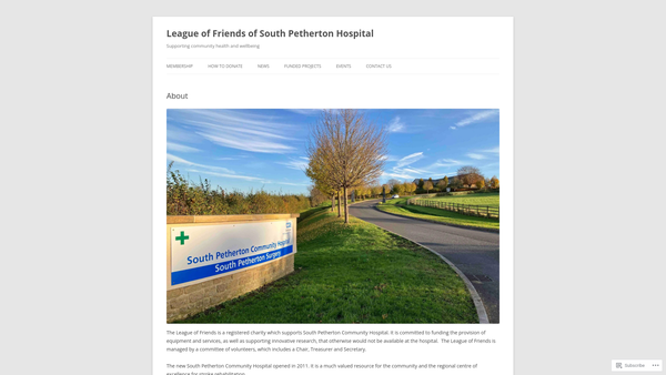 Screenshot of the The League Of Friends Of South Petherton Hospital website