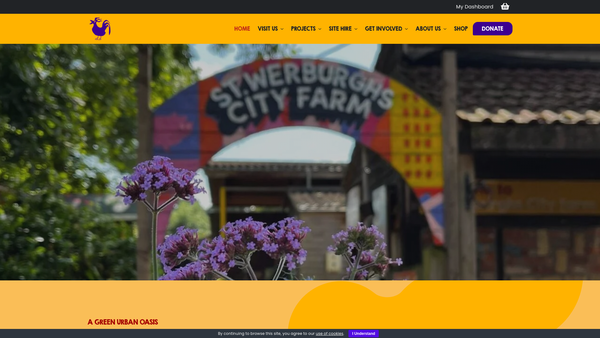 Screenshot of the St Werburghs City Farm website