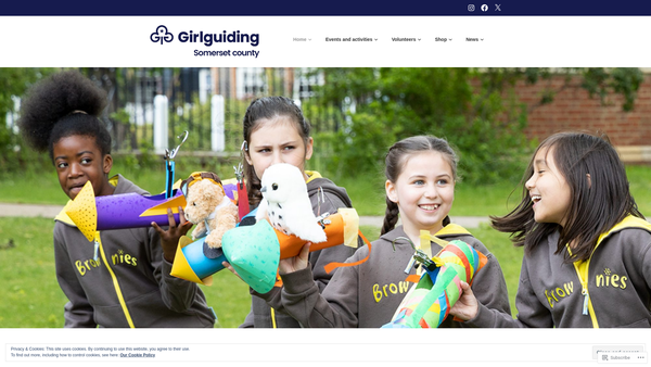 Screenshot of the The Guide Association Somerset website