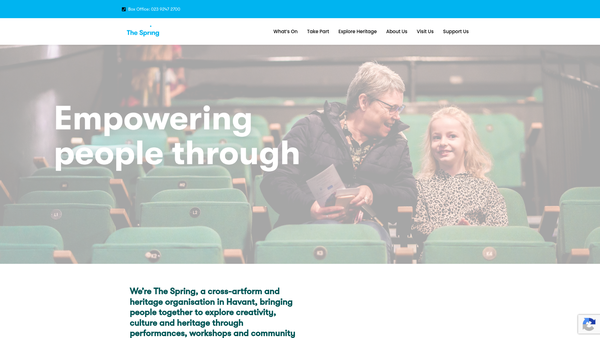 Screenshot of the The Spring Arts And Heritage Centre website
