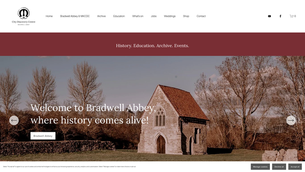 Screenshot of the City Discovery Centre website