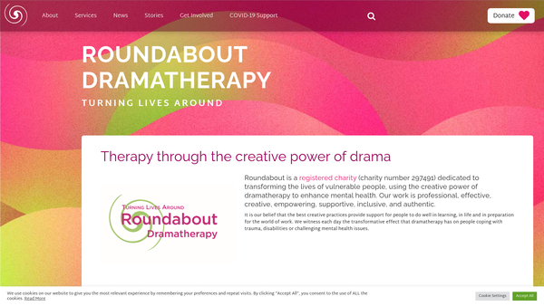 Screenshot of the Roundabout website
