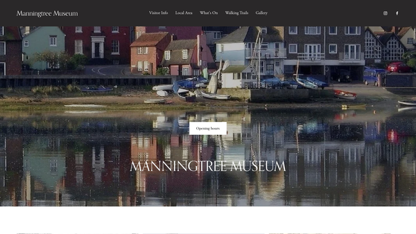 Screenshot of the Manningtree Museum And Local History Group website