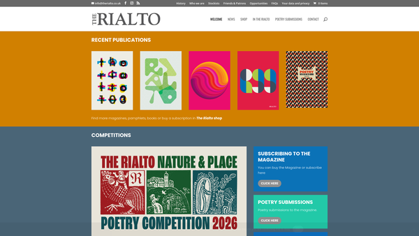 Screenshot of the Rialto website