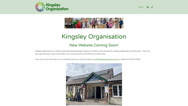 Screenshot of the Kingsley Organisation Limited website