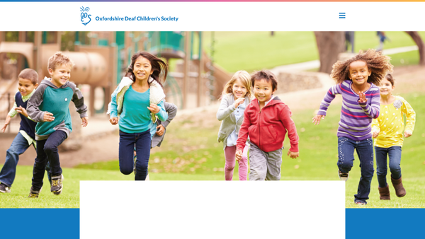 Screenshot of the Oxfordshire Deaf Children's Society website