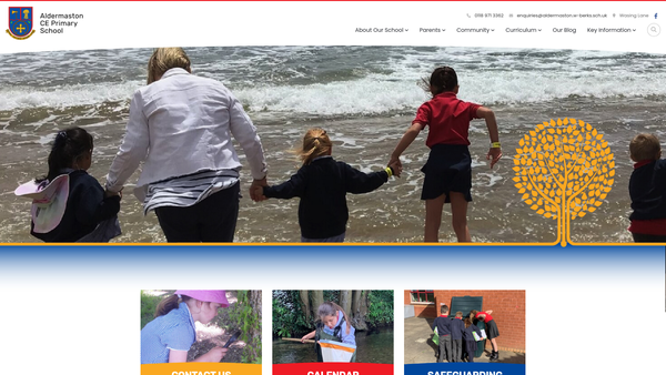Screenshot of the Aldermaston Parent Teacher Association (PTA) website