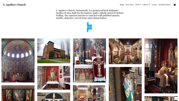 Screenshot of the St Agatha's Trust website
