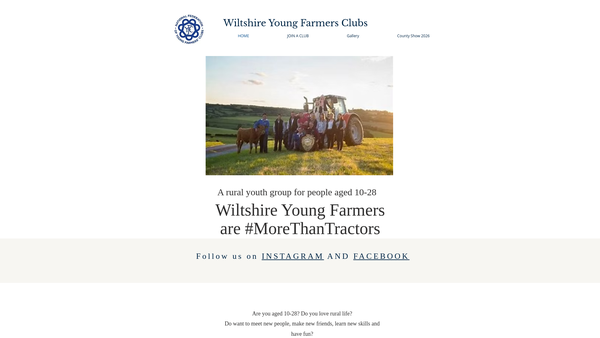 Screenshot of the Melksham And District Young Farmers Club website