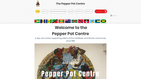Screenshot of the Pepper Pot Centre website