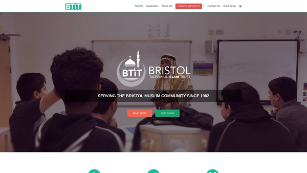 Screenshot of the Bristol Taleem-Ul-Islam Trust website