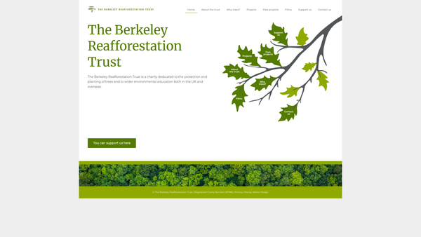 Screenshot of the The Berkeley Reafforestation Trust website