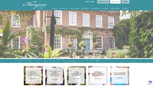Screenshot of the Mangreen Trust website
