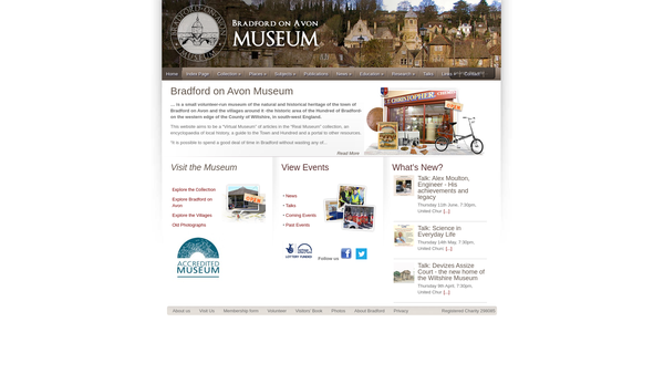 Screenshot of the Bradford-On-Avon Museum Society website