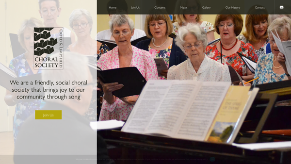Screenshot of the Oxted And Limpsfield Choral Society website