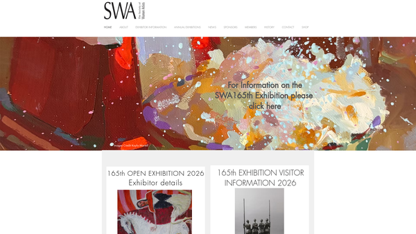 Screenshot of the Society Of Women Artists Limited website
