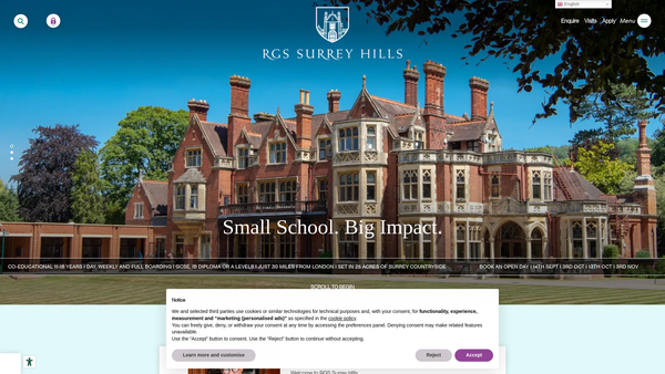 Screenshot of the The Mccomish Foundation website