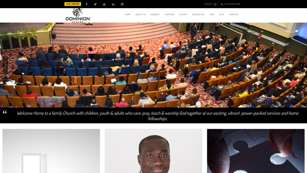 Screenshot of the Universal Prayer Group Ministry website