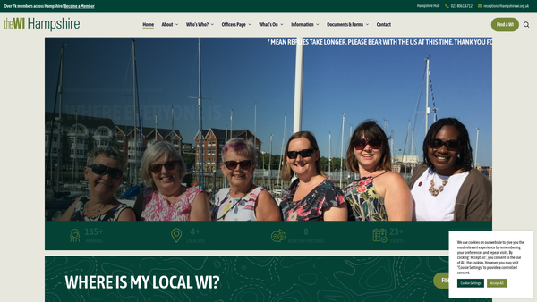 Screenshot of the Bramdean And Hinton Ampner Womens Institute website
