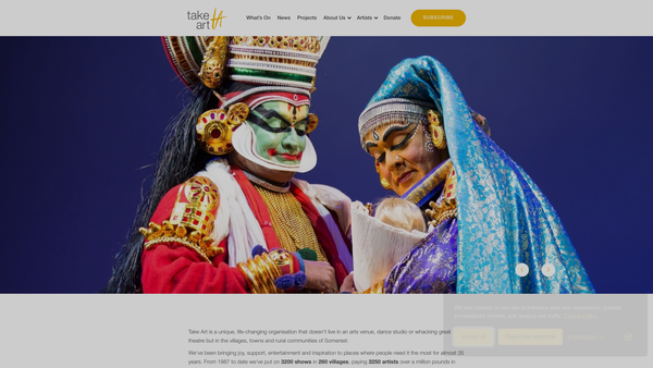 Screenshot of the Take Art Limited website