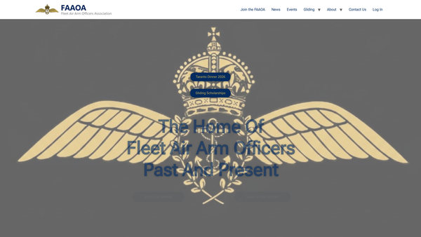Screenshot of the The Fleet Air Arm Officers Association Aviation Scholarship Trust website