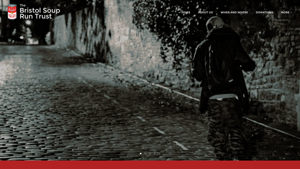 Screenshot of the The Bristol Soup Run Trust website