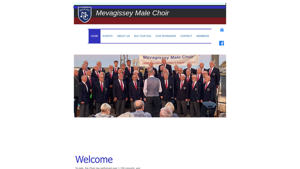 Screenshot of the The Mevagissey Male Choir website